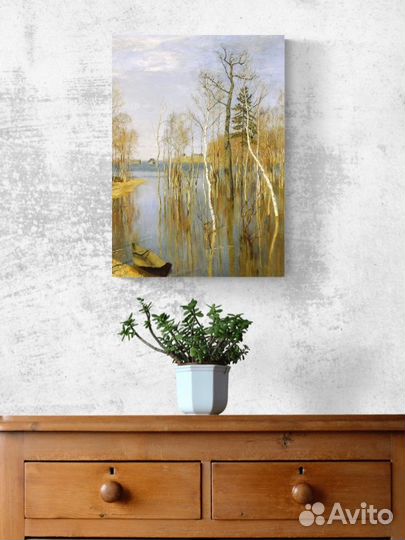 Картина Левитан / Весна - большая вода / Печать