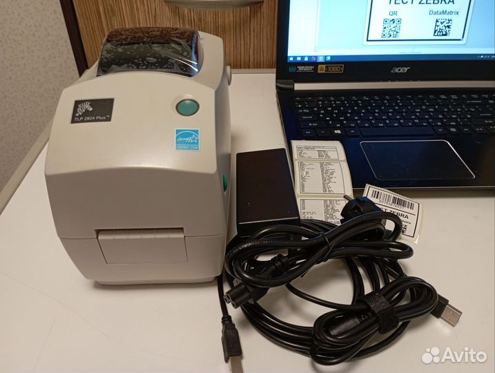 Принтер этикеток Zebra TLP2824 Plus термотрансфер
