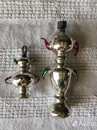 Елочные игрушки СССР самовар