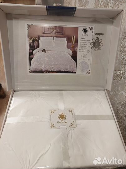 Белье постельное белое евро