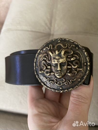 Мужской кожаный ремень ручной работы