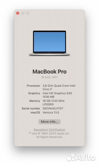 Macbook Pro 15 с i7 и TouchBar