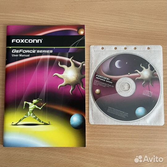 Диск с драйверами и мануал Nvidia Geforce 9800 GTX