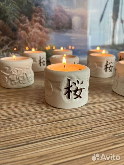 Подсвечники из гипса ручной работы