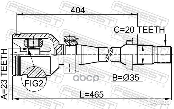 Шрус внутренний правый 23x35x20 (toyota avensis