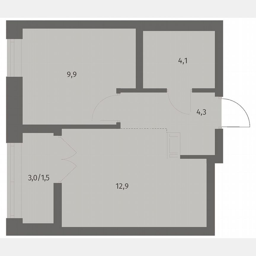 1-к. квартира, 32,7 м², 7/12 эт.