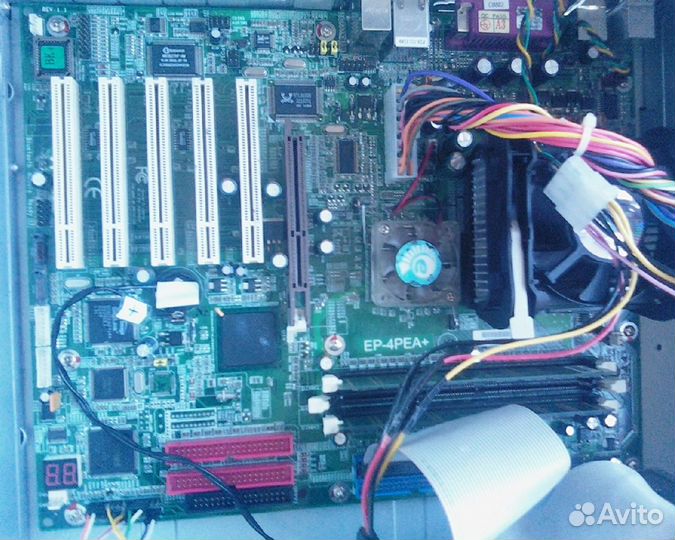 Мат.плата Celeron 2.4Ггц / 512Мб озу (обмен)