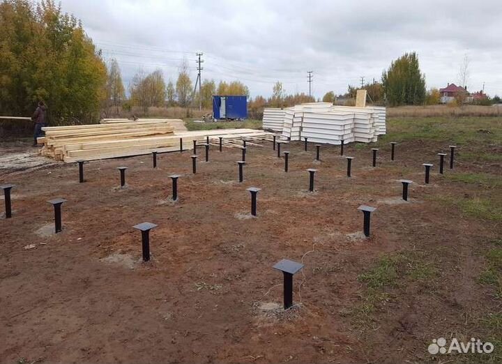 Монтаж винтовых свай