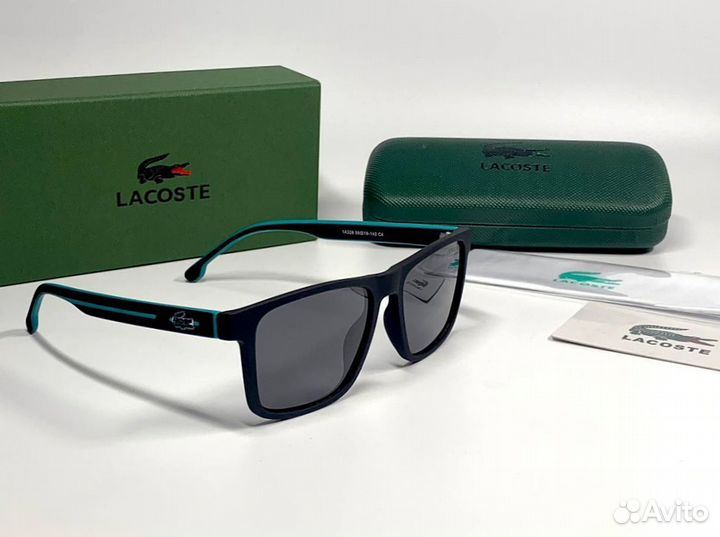 Очки Lacoste черные с комплектом