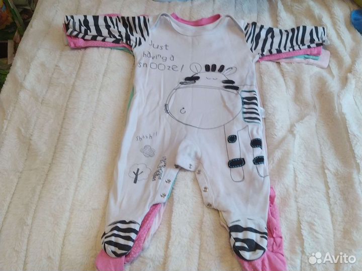 Комбинезон хлопок слип, боди 62