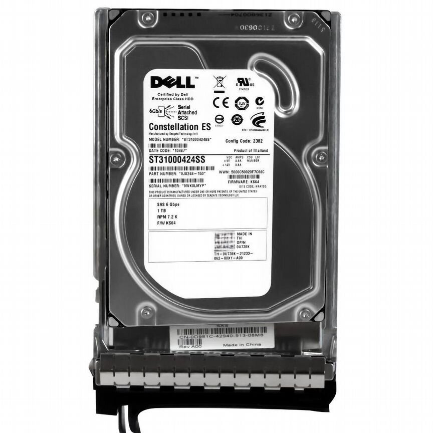[U738K] Жесткий Диск Dell 1tb Sas 3,5" Hdd U738k