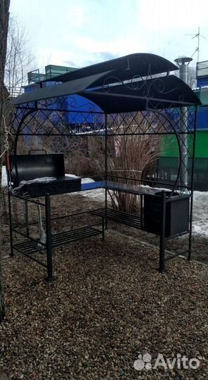 Мангал с крышей