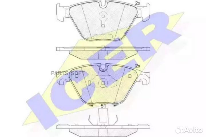 Icer 181998 181998 колодки дисковые передние\ BMW