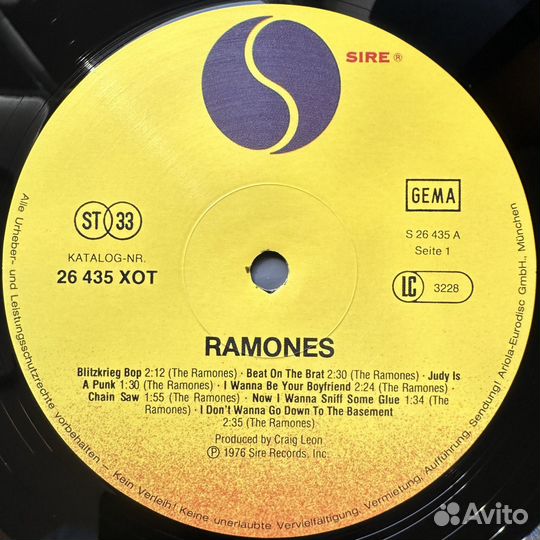 Ramones – Ramones (Европа)