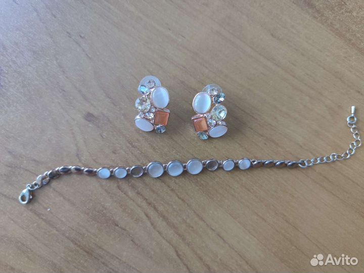 Комплект серьги и браслет