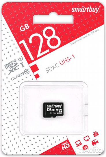 Карта памяти Micro SD 128 Гб 10кл UHS-I