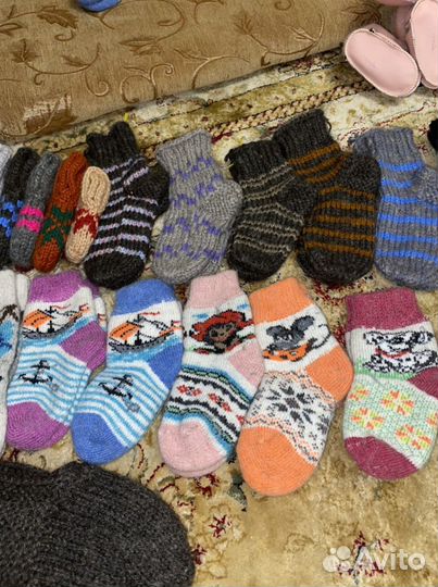 Шерстяные носки,следы