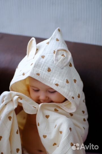 Муслиновое полотенце детское 2шт