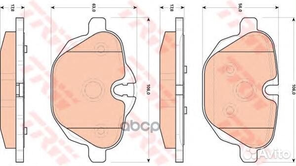 Колодки тормозные дисковые зад GDB1840 TRW