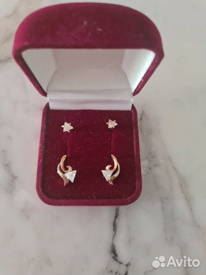 Золотые серьги 585 пробы