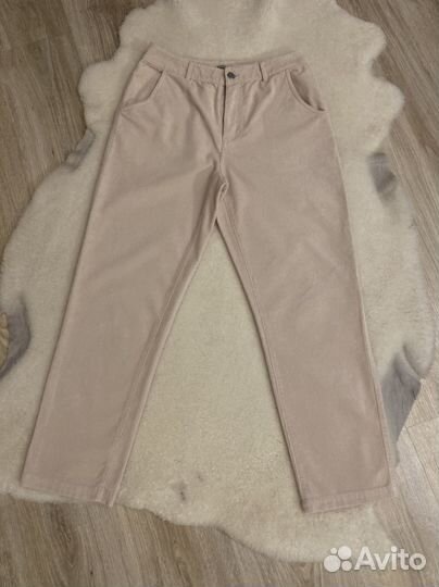 Женские Вельветовые и белые в горох брюки