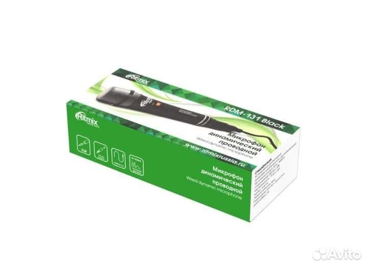 Микрофон проводной Ritmix RDM-131 новый провод 3м