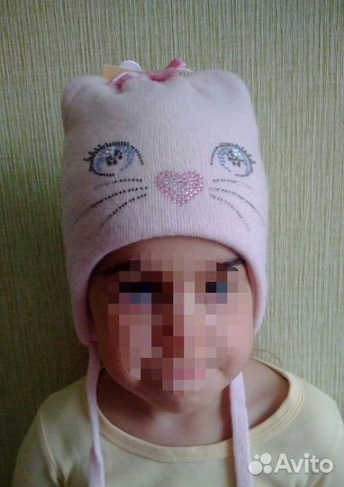 Шапка шерсть новая зимняя, Kotik (размер 48-50)