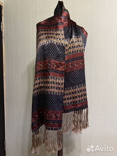 Атласный шарф, размер 48*160 см