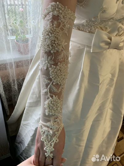 Перчатки свадебные