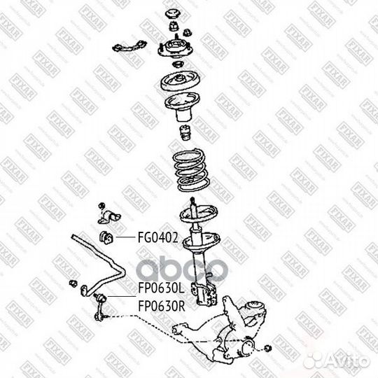 Тяга стабилизатора передняя правая toyota Avens