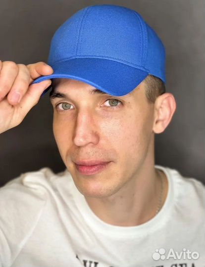 Бейсболка летняя синяя