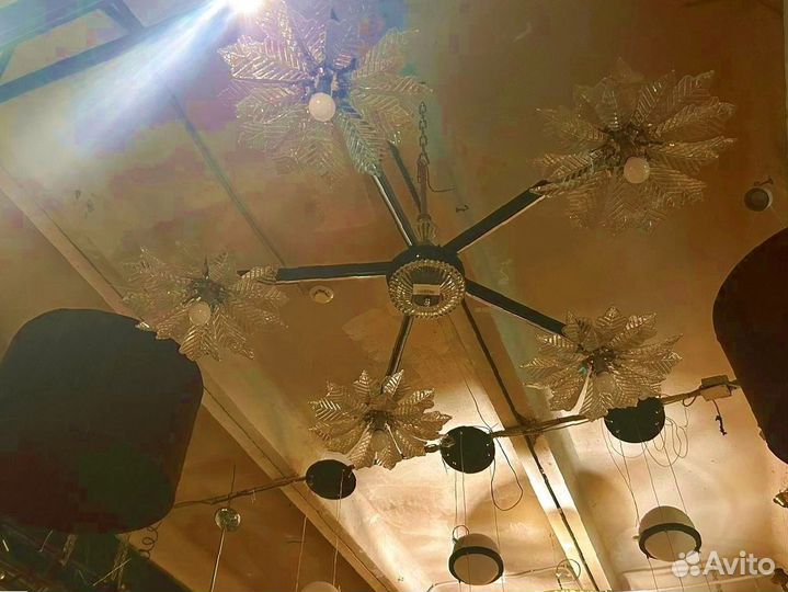 Люстра «цветы» ручная работа