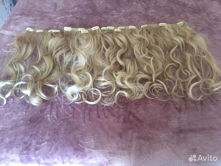 Накладные волосы на заколках