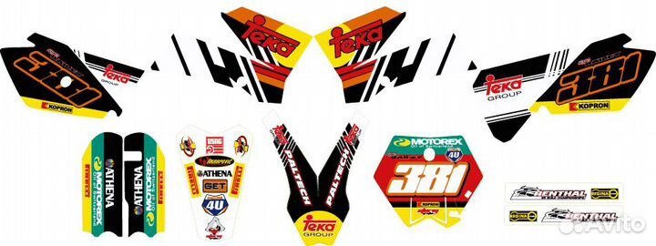 Наклейки на мотоцикл кросс и эндуро