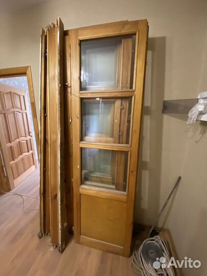 Балконная дверь деревянная бу