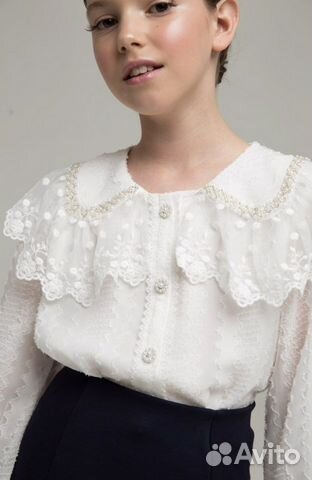 Блузка для школы белая нарядная 1323 Kids