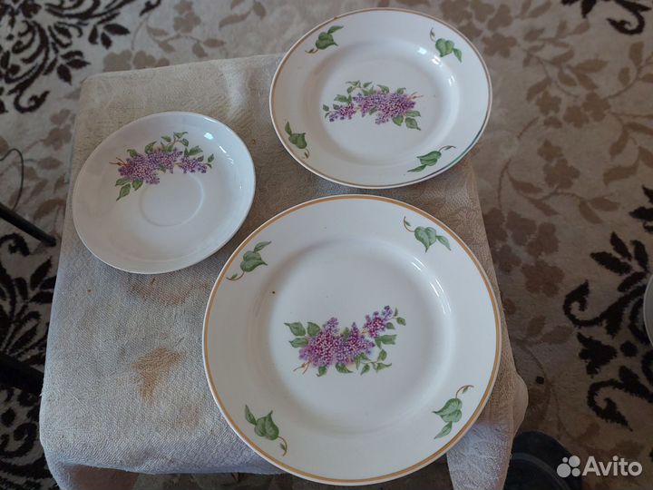 Столовый сервиз Сирень СССР Дулево 33 прибора