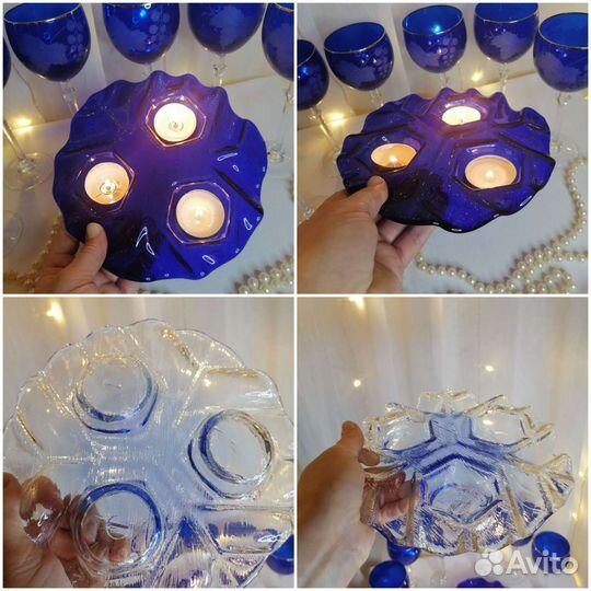 Финское стекло фужеры бокалы подсвечники