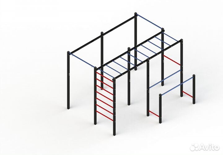 Уличная спортивная площадка турники брусья качели