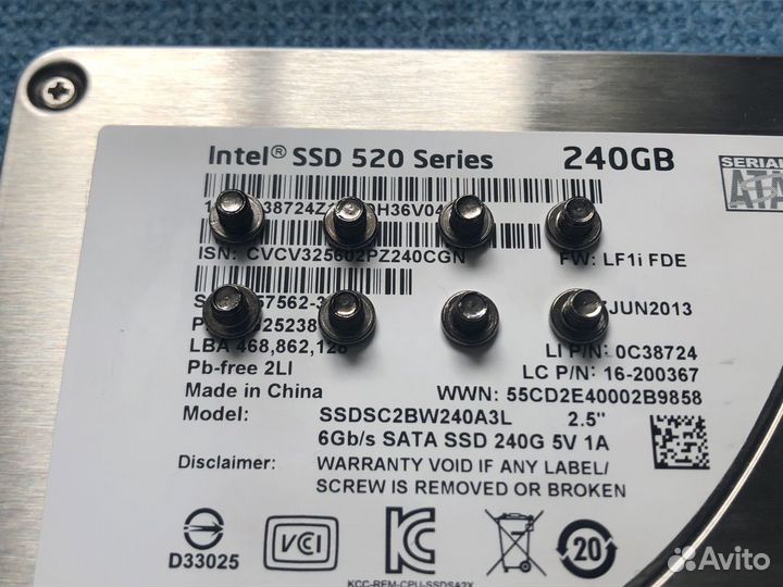 Винты для жестких дисков HDD SSD