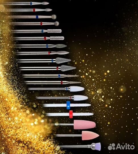 Набор фрез для маникюра и педикюра 19 шт