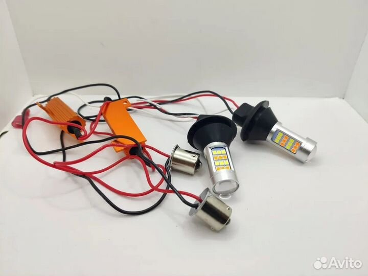 DRL лампы дхо+поворотник 2 в 1 цоколь P21