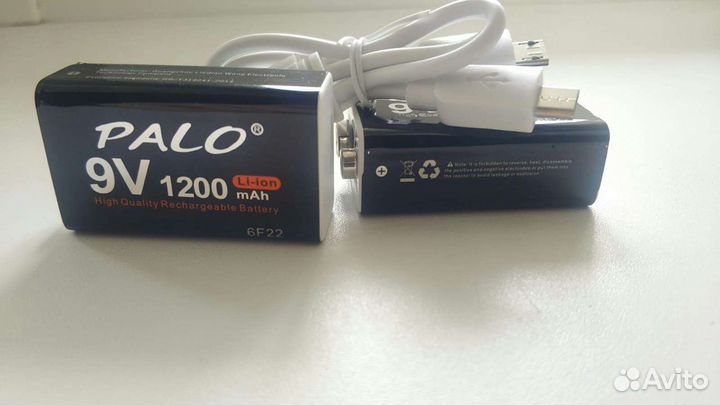 Аккумулятор Крона Palo 9v(9в) 1200mAh новый