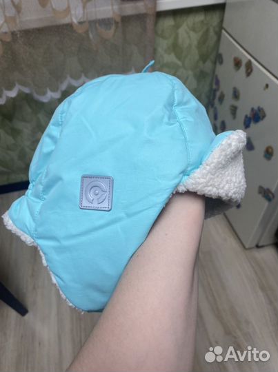 Шапка- шлем для девочки зимняя Crockid