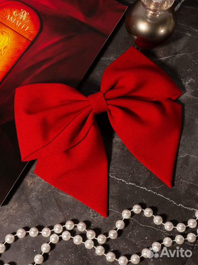 Бант для волос ассиметричный, заколка