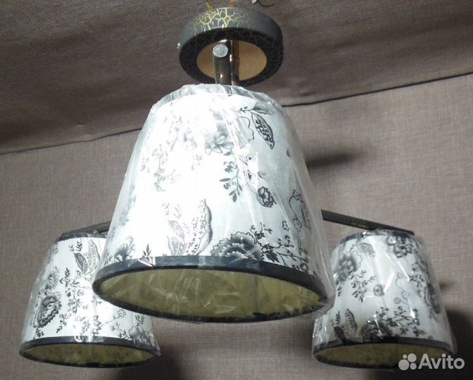 Люстра Универсал 2-1091-3-FG+BK E14