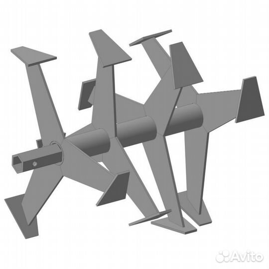 Фреза лепестковая вал S24мм. комплект (4 ряда)