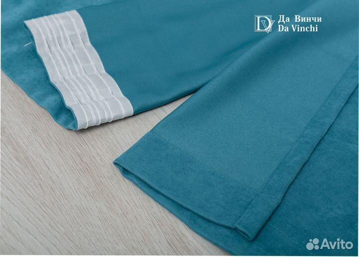 Шторы велюр-канвас с подхватами