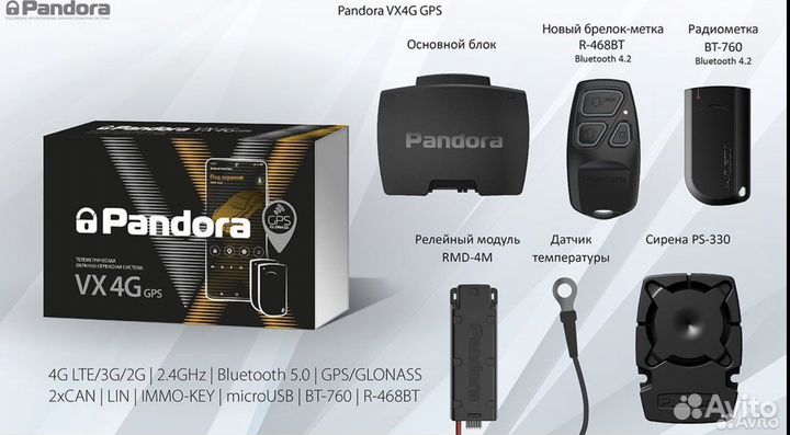 Сигнализация Pandora VX 4G GPS