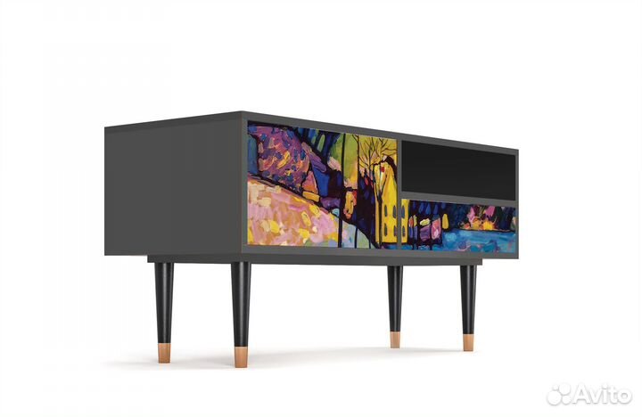 Тв-тумба T3 - Антрацит - Winter Landscape